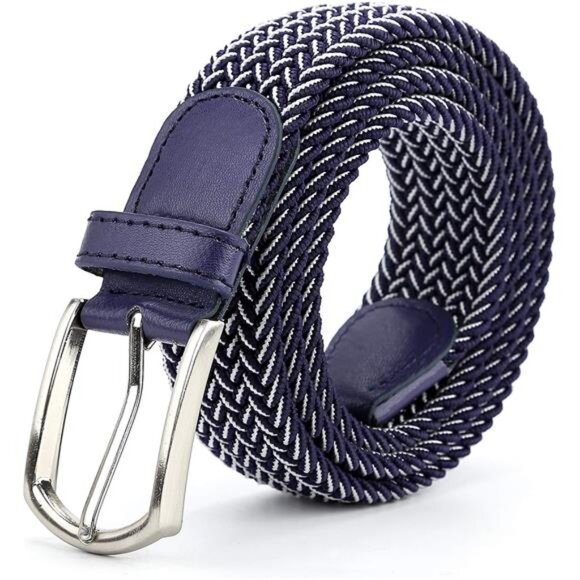 Braided Canvas Woven Elastic StretchBelts for Men/Women/Junior with Multicolored - Picture 1 of 8